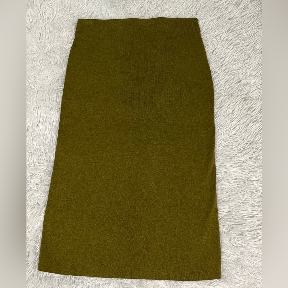 Long Olive Green Skirt